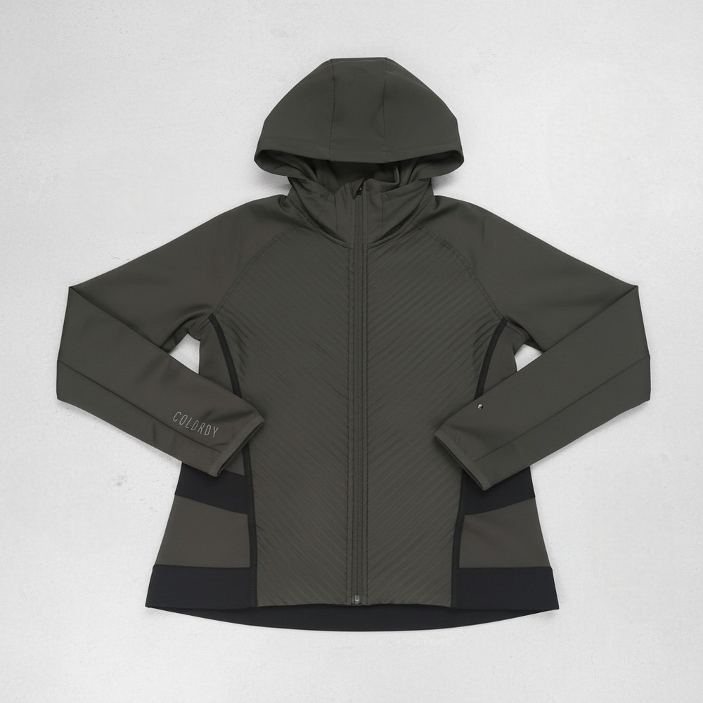 adidas Cold.rdy Training Jacket Womens Large Green Full Zip Running Hooded